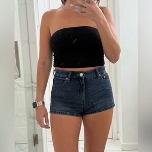 Zara Low Rise Denim Shorts